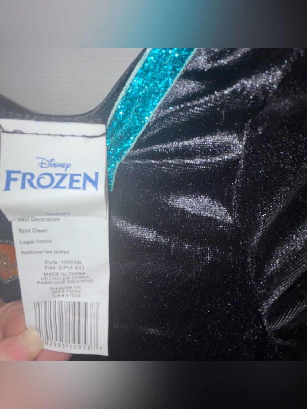 Disney's Queen Anna Frozen in Teal, Black & Purple Princess Dress Up Girls S - Picture 11 of 14